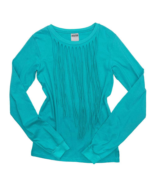 FRINGE SLEEVE TEE MIAMI MIAMI BLUE