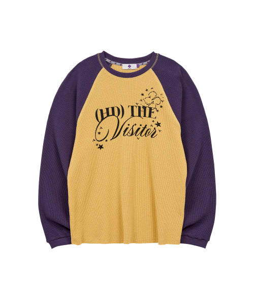 THE VISITOR WAFFLE RAGLAN LONG SLEEVE - 2 COLORS YELLOW