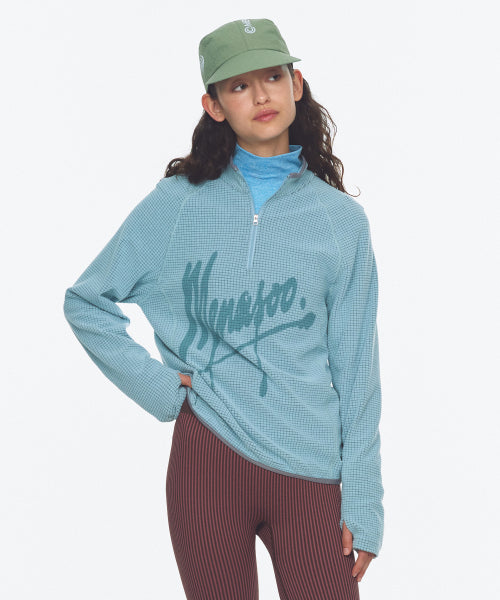 NEO CURVE WAFFLE HALF ZIPUP - 3 COLORS BLUE