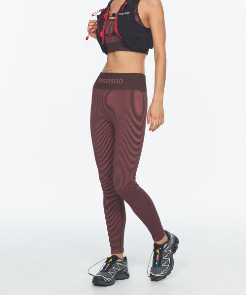 TWO TONE WHOLEGARMENT KNIT LONG LEGGINGS 10부 PINK