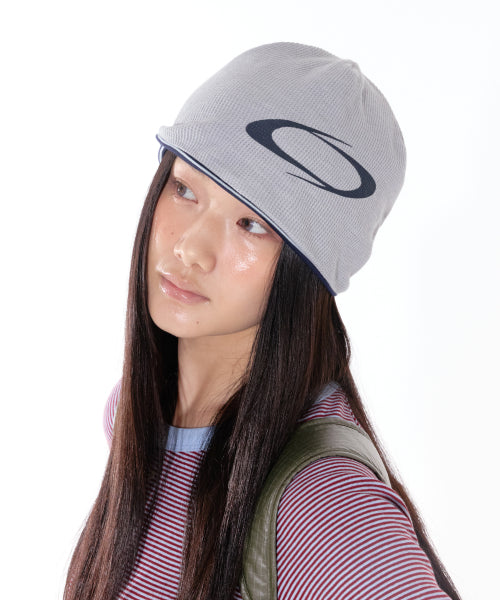 REVERSIBLE LOGO BEANIE - 3 COLORS GREY