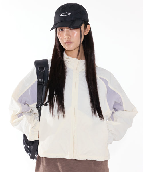 CROP TRACK WIND JACKET - 2 COLORS IVORY