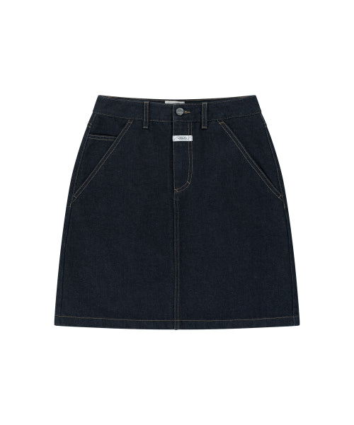 W H LINE DENIM SKIRT - 2 COLORS AS SHOWN