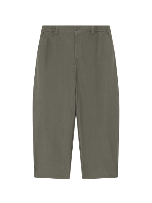 RIBE CURVED WIDE FIT PANTS - 3 COLORS KHAKI GREY