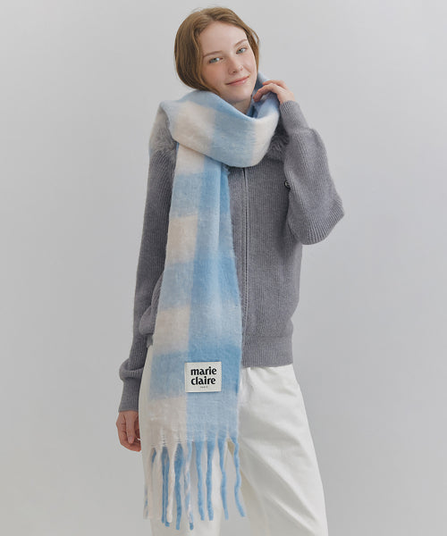 COTTON CANDY CHECK MUFFLER #SEULGI同款! SKY BLUE