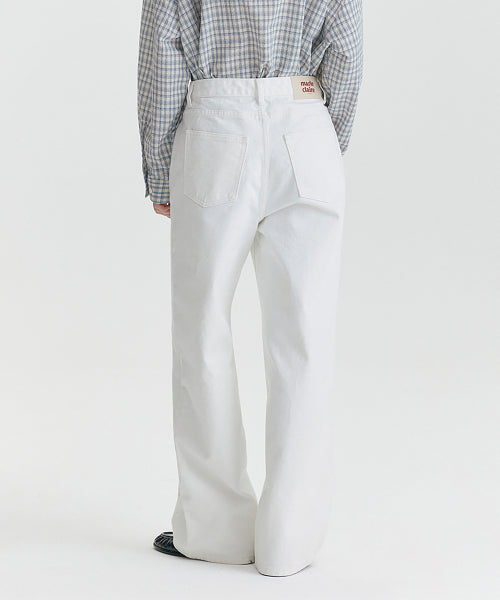SEMI WIDE FIT DENIM PANTS #SEULGI同款! WHITE