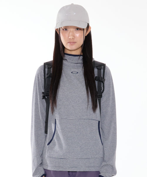 HIGH NECK WARMER HOODIE - 2 COLORS GREY