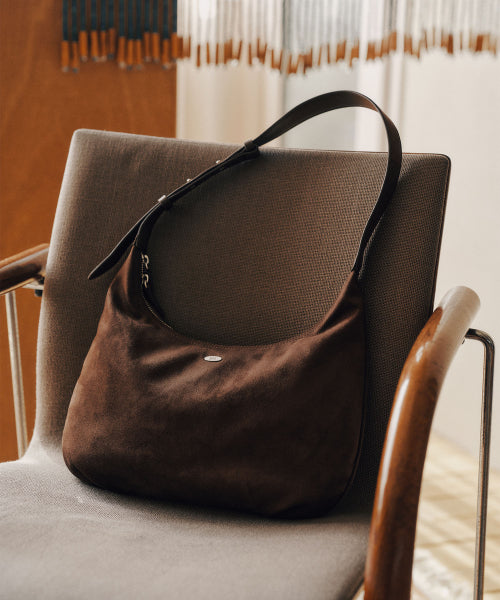 MEDIUM SUEDE HOBO BAG - 2 COLORS BROWN