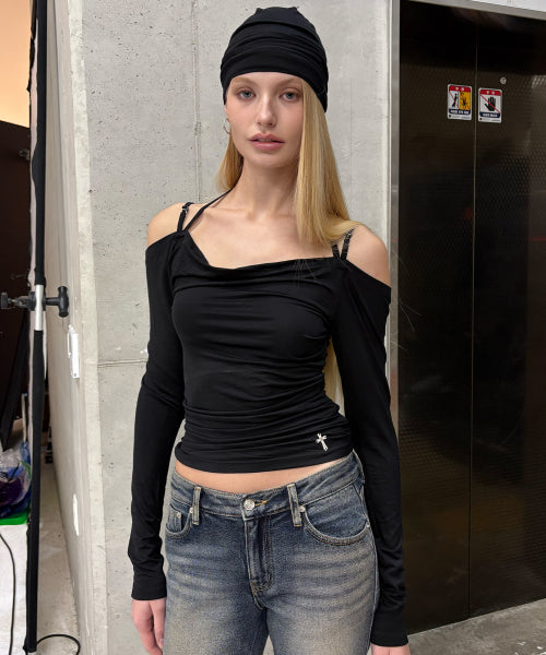 VELA OFF-SHOULDER TOP - 2 COLORS BLACK