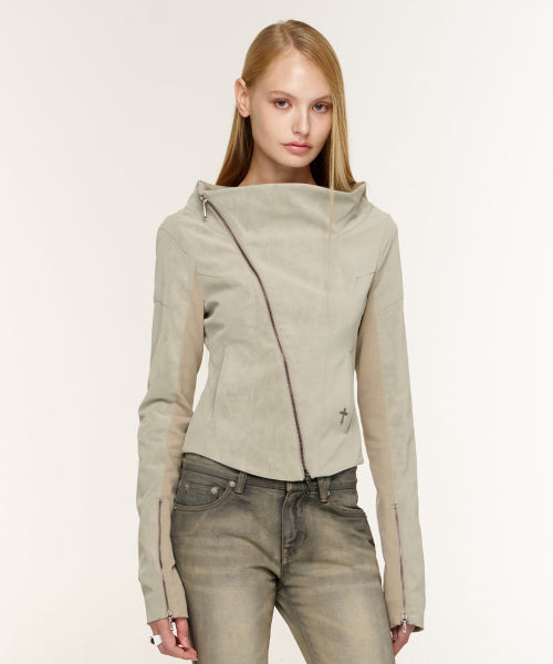 KAEL DRAPED JACKET V2 - 2 COLORS BEIGE
