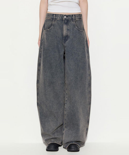 BALLOON FIT DENIM - 2 COLORS GREY