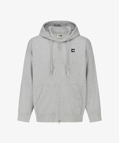 WHITE LABEL HOODIE ZIP-UP MELANGE GREY