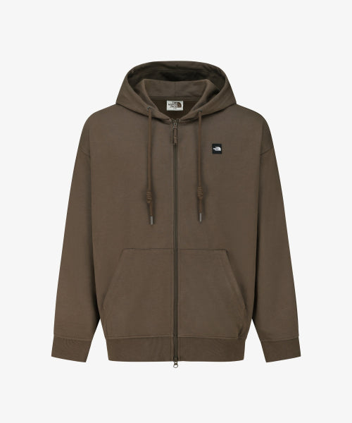 WHITE LABEL HOODIE ZIP-UP DEEP TAUPE
