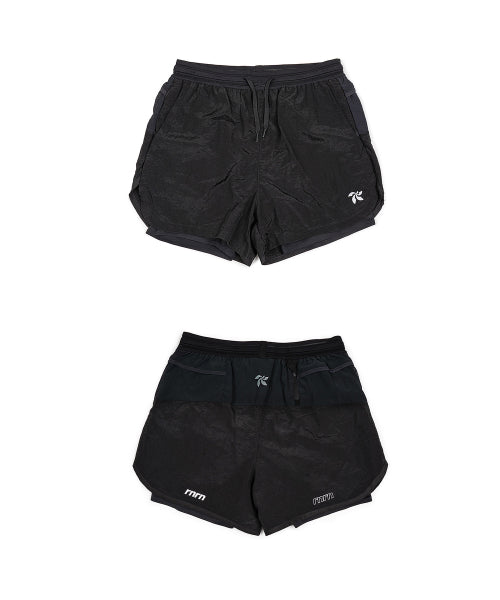2IN1 SHORTS 002 - 2 COLORS BLACK