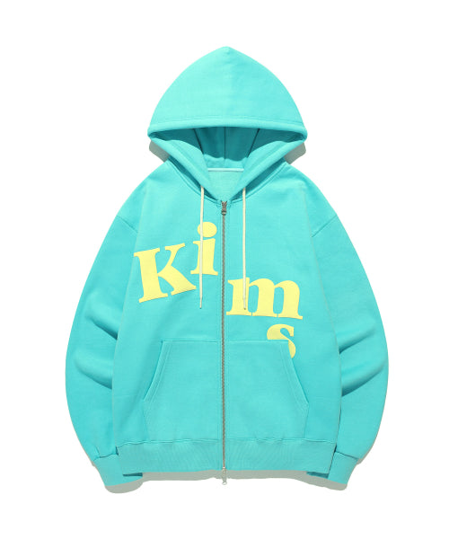 MESSY ALPHA LOGO ZIP HOODIE - 3 COLORS MINT