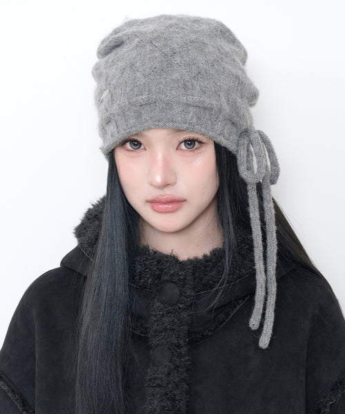 DIA STRING BEANIE - 3 COLORS CHARCOAL