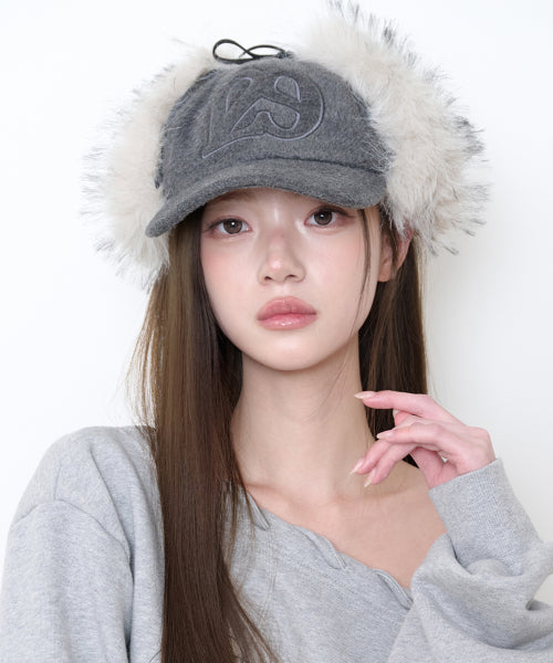129 EARFLAP CAP - 2 COLORS GREY