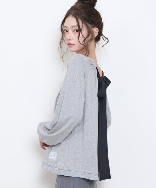 FLORAL COLOR BLOCK BUTTON TOP - 3 COLORS MELANGE