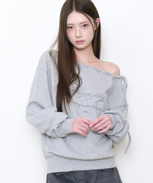 LOOP LETTERING SWEATSHIRT - 2 COLORS MELANGE