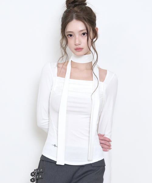 DRAPE BOLERO TOP - 3 COLORS WHITE