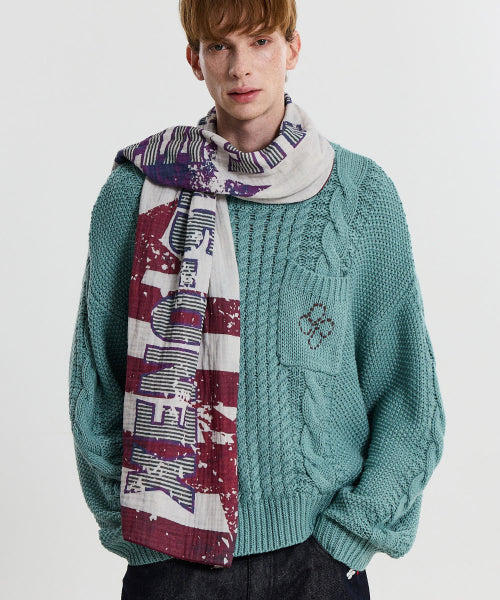 XENO STREET SCARF - 2 COLORS WHITE