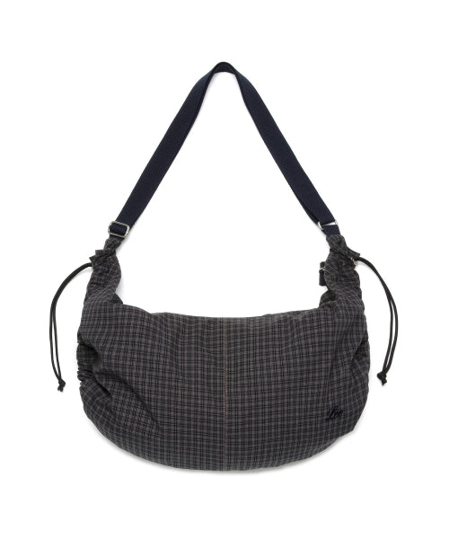 COTTON SIDE SHIRRING HOBO BAG - 2 COLORS CHECK
