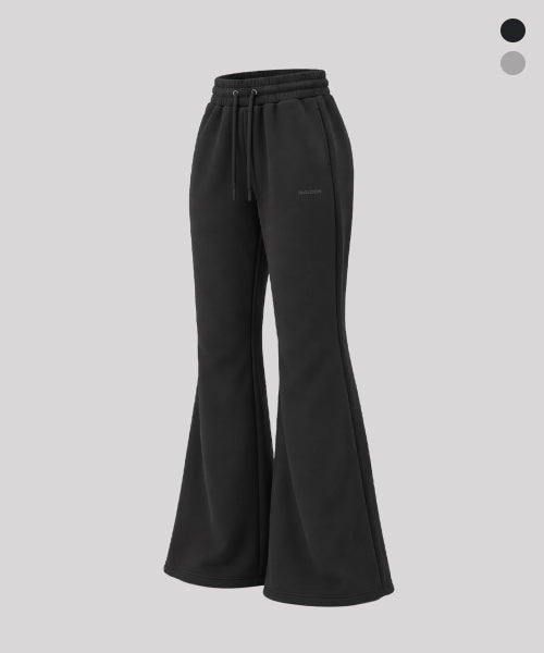 SYMBOL LOGO BOOTCUT SWEAT PANTS - 2 COLORS BLACK
