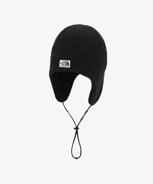 FLEECE EARMUFF BEANIE BLACK