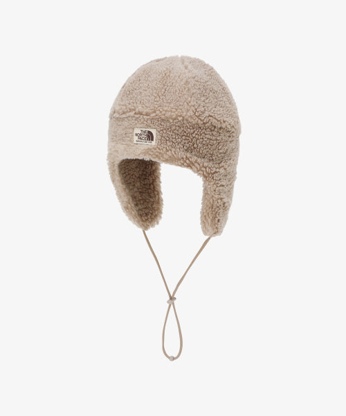 FLUFFY EARMUFF BEANIE WALNUT