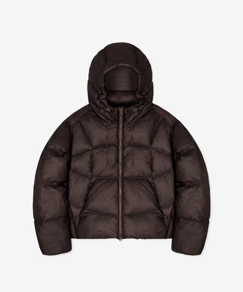 WOMEN FLYING 77 HOODED HEAVY DOWN - 4 COLORS BROWN