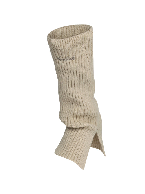 AUTUMN BREEZE KNIT LEG WARMER - 2 COLORS LIGHT BEIGE