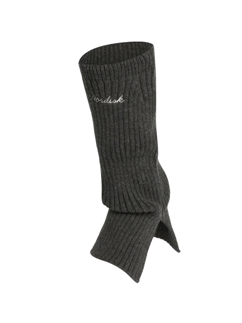 AUTUMN BREEZE KNIT LEG WARMER - 2 COLORS CHARCOAL