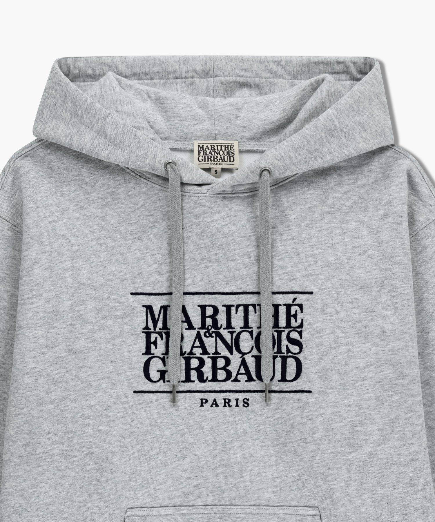 CLASSIC LOGO EMBROIDERY HOODIE (BRUSHED) heather gray