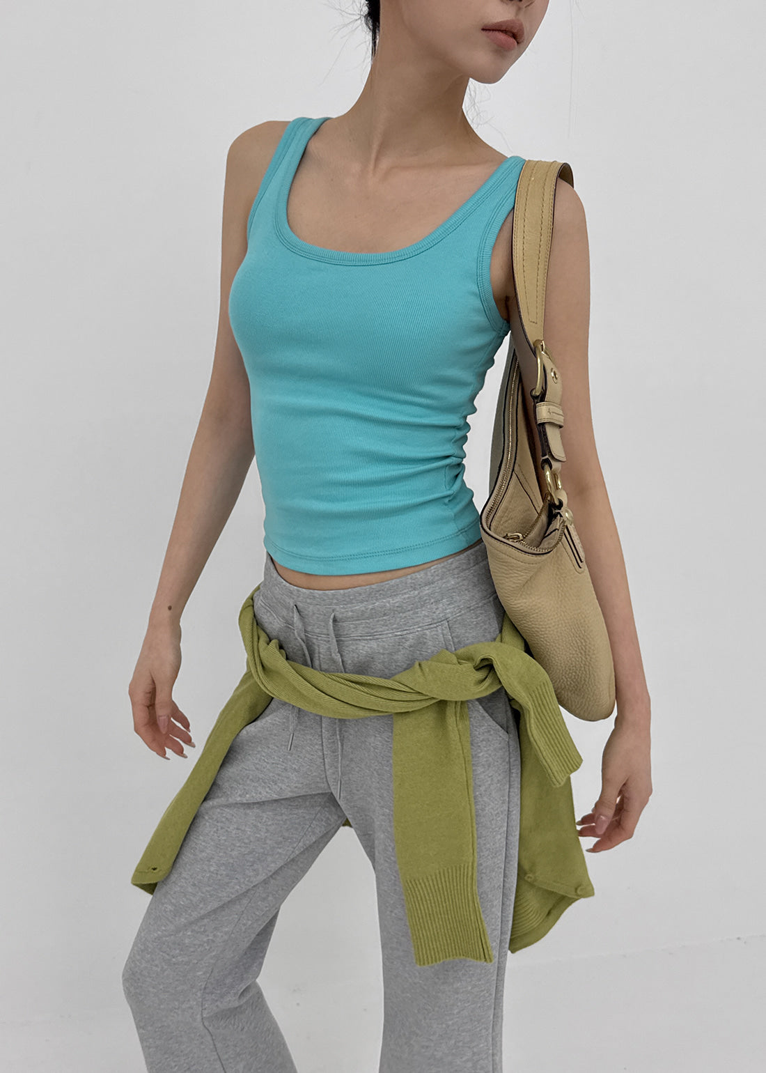 U-NECK RIBBED TANK - 3 COLORS 3