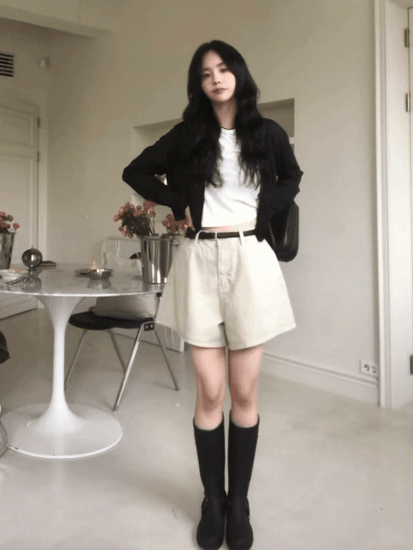 MUTED PINTUCK BERMUDA SHORTS - 4 COLORS