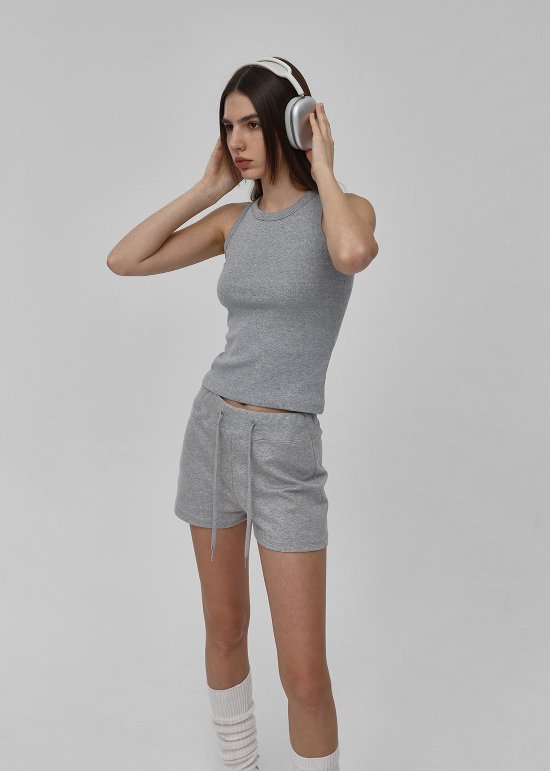 RECYCLE CROPPED BANDED PANTS 2
