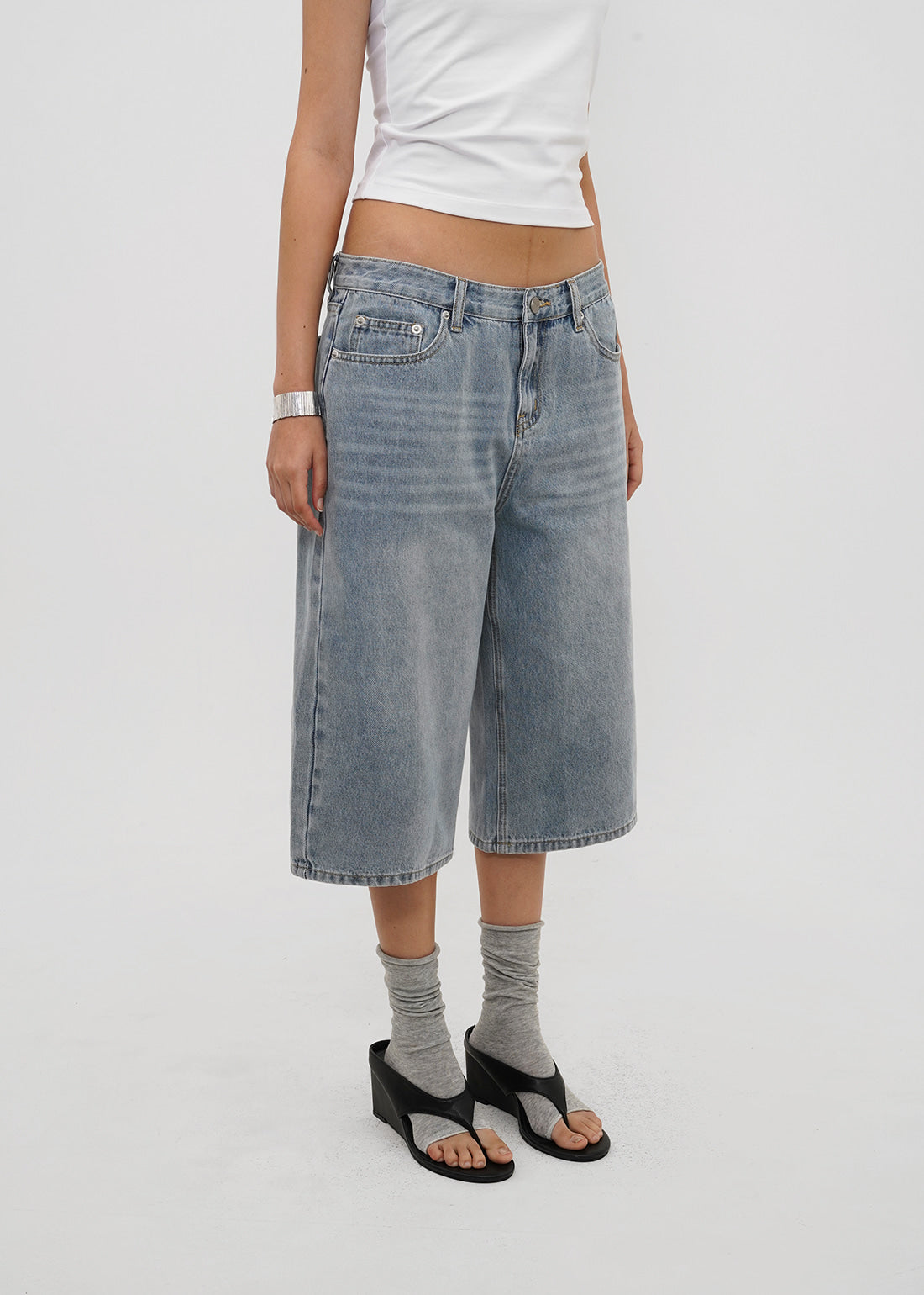 SUMMER WASHING BERMUDA JEANS 4