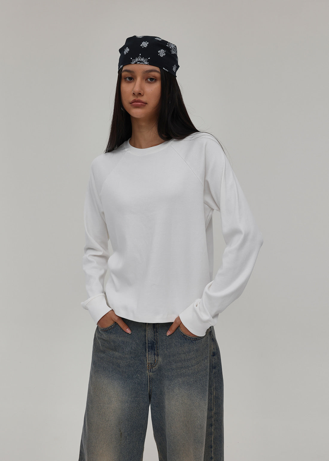 STANDARD RAGLAN SWEATSHIRT LONG SLEEVE TEE - 3 COLORS 2