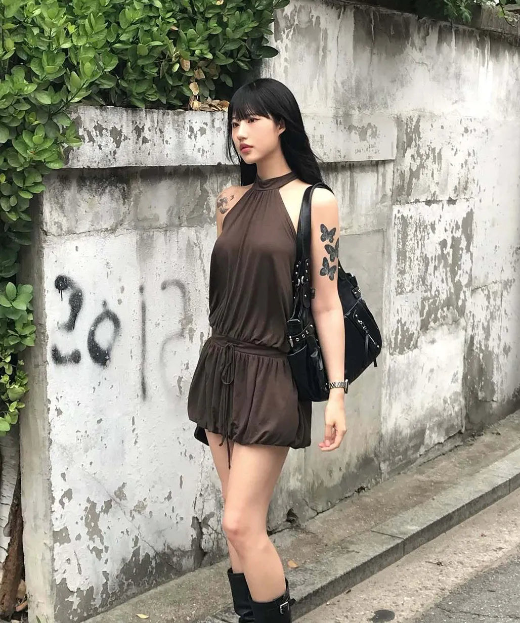 AMBER BUCKLE SHOULDER BAG BLACK