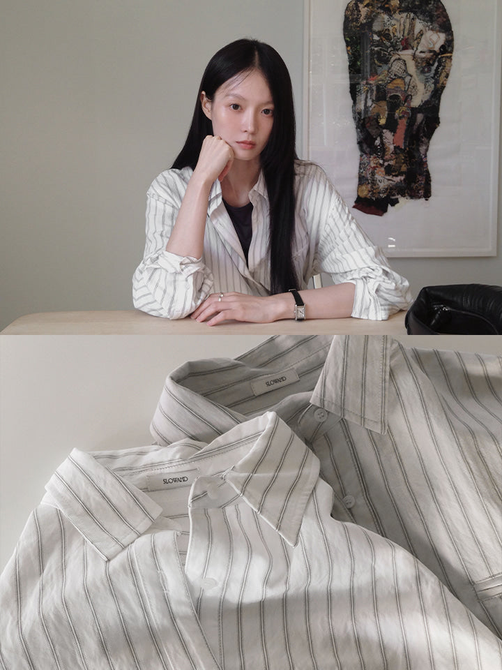MOMA MINIMAL STRIPE POCKET SHIRT - 2 COLORS