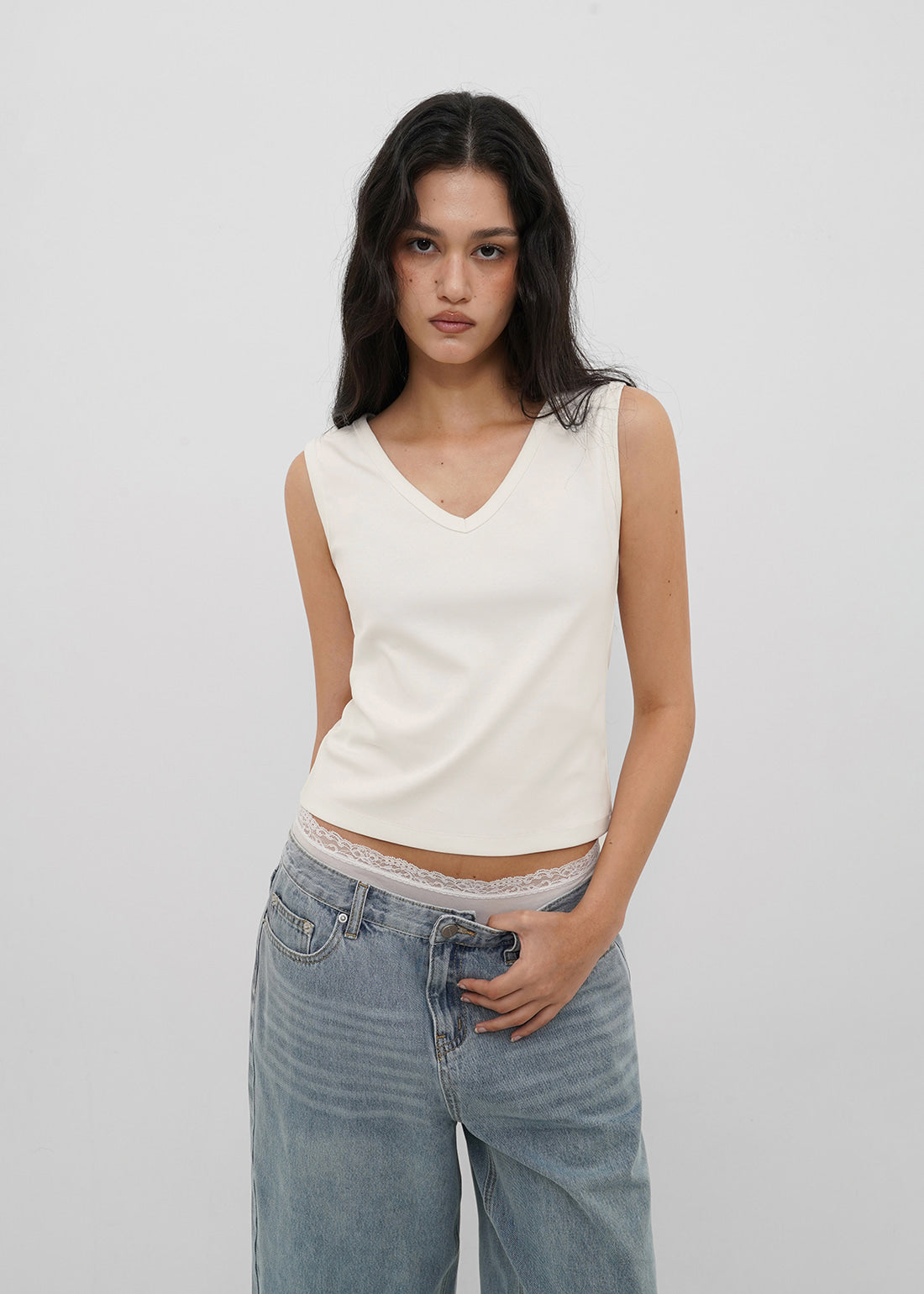 STRETCH STANDARD V-NECK TANK 1