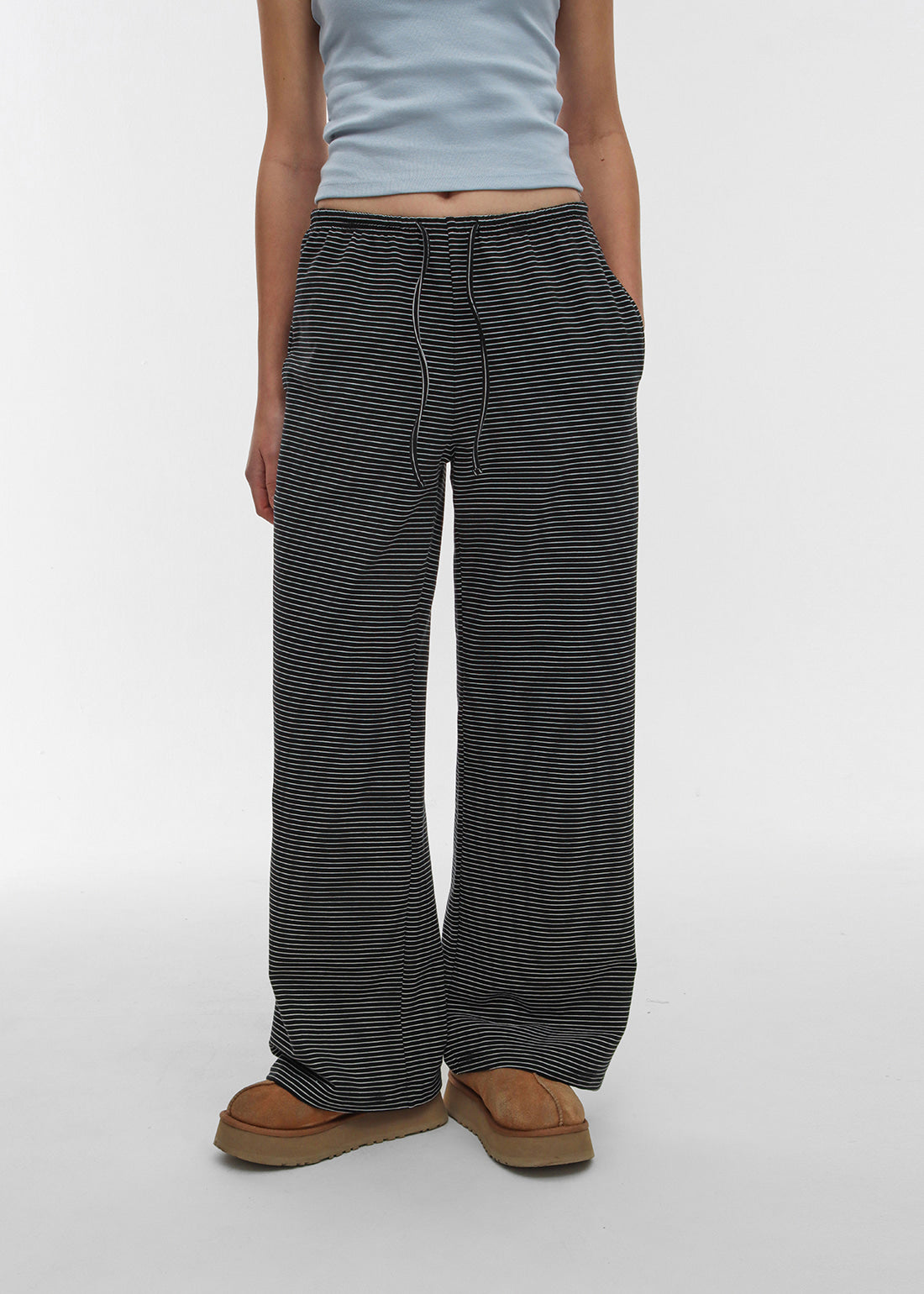 STRIPE WIDE BANDED PANTS - 3 COLORS 3