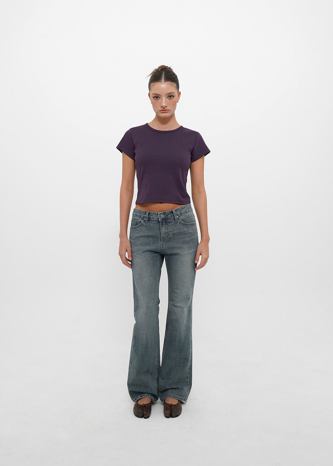 WASHING LOW SLIM BOOTS-CUT JEANS - 2 COLORS 9