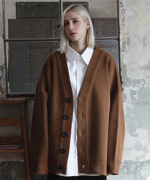 HEAVY OVERFIT CARDIGAN - 2 COLORS AS SHOWN