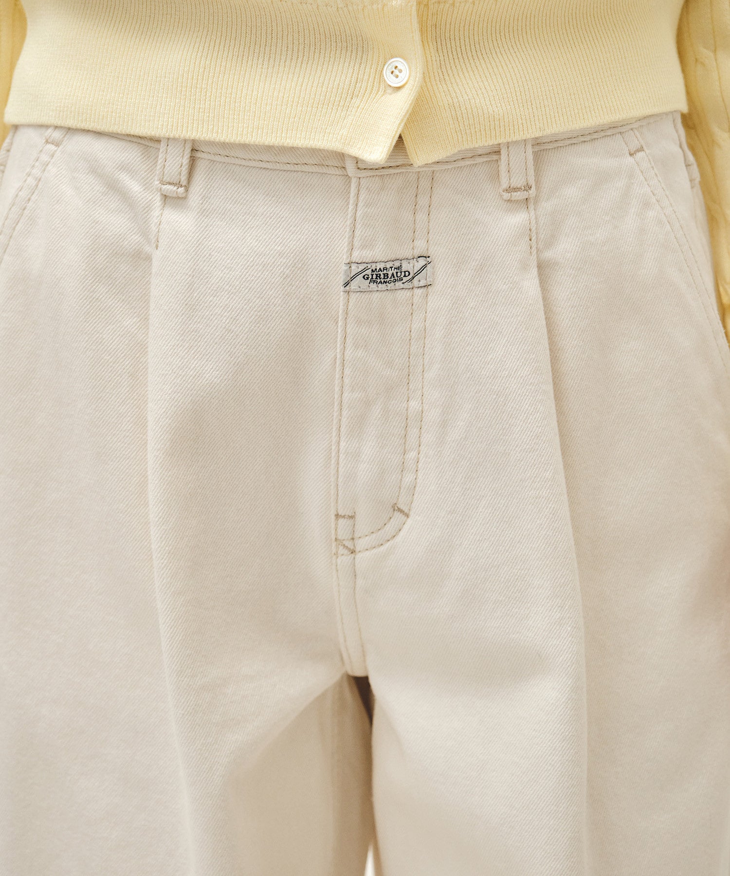 W LOW WAIST TUCK WIDE DENIM PANTS - 2 colors #高允真同款!