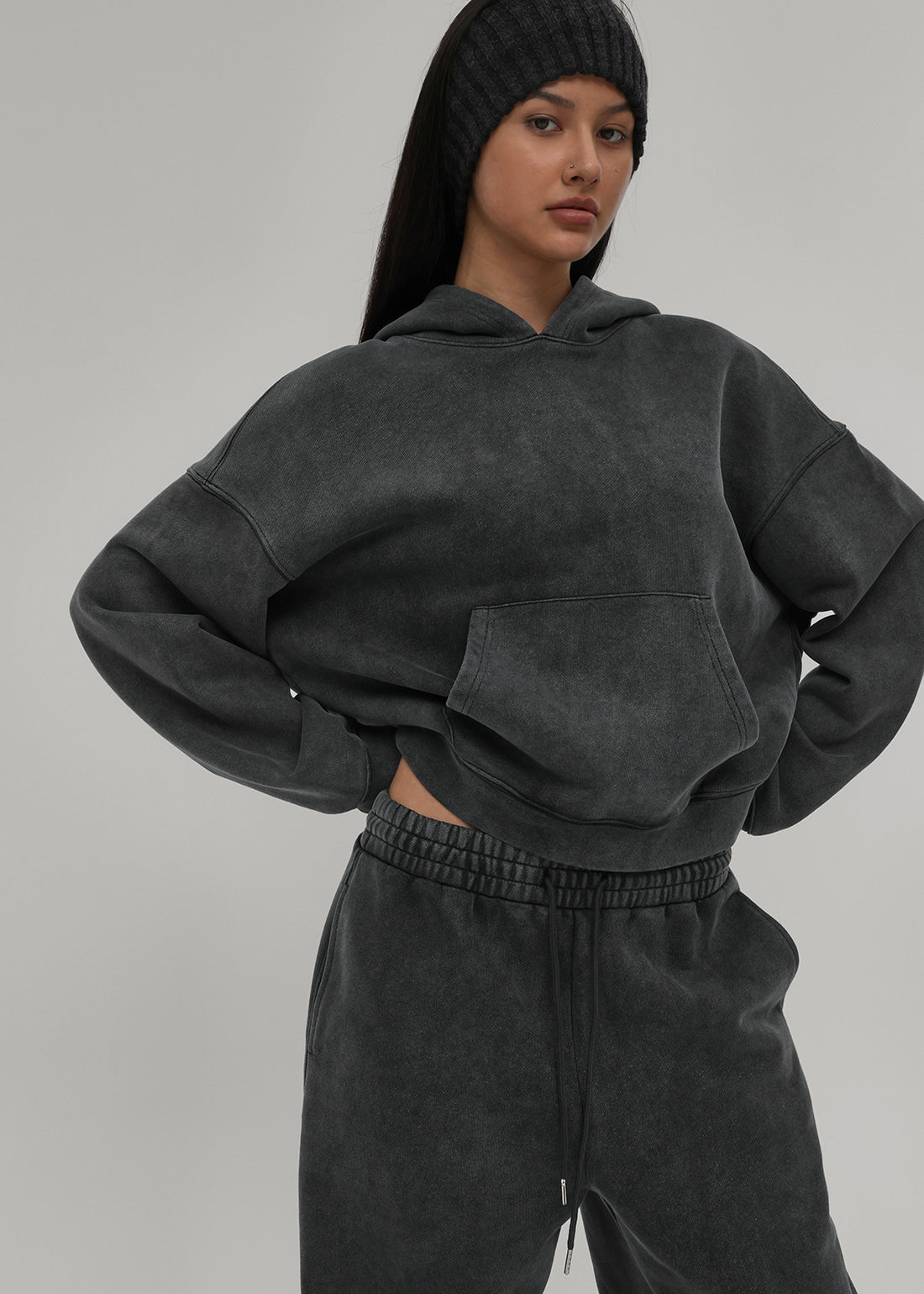 HEAVY SWEAT SALT WASHING HOODIE 2