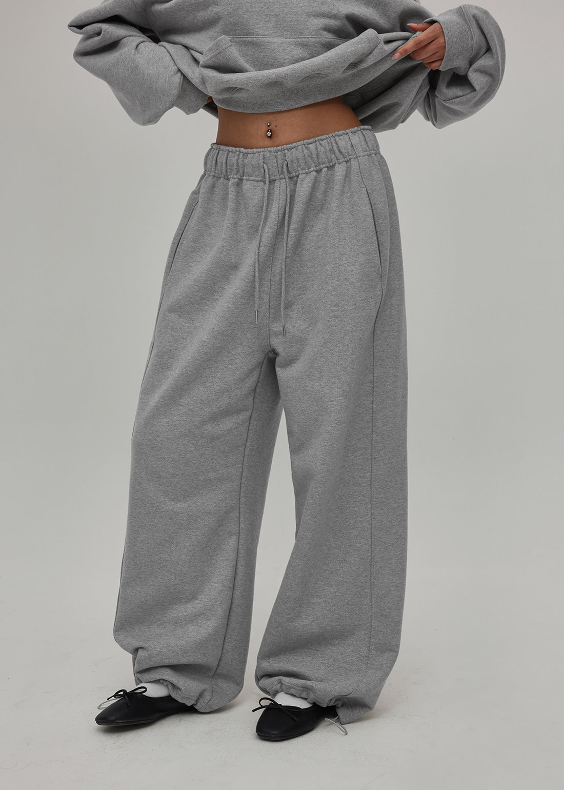 HEAVY SWEAT WIDE TWO-WAY PANTS - 6 COLORS 2