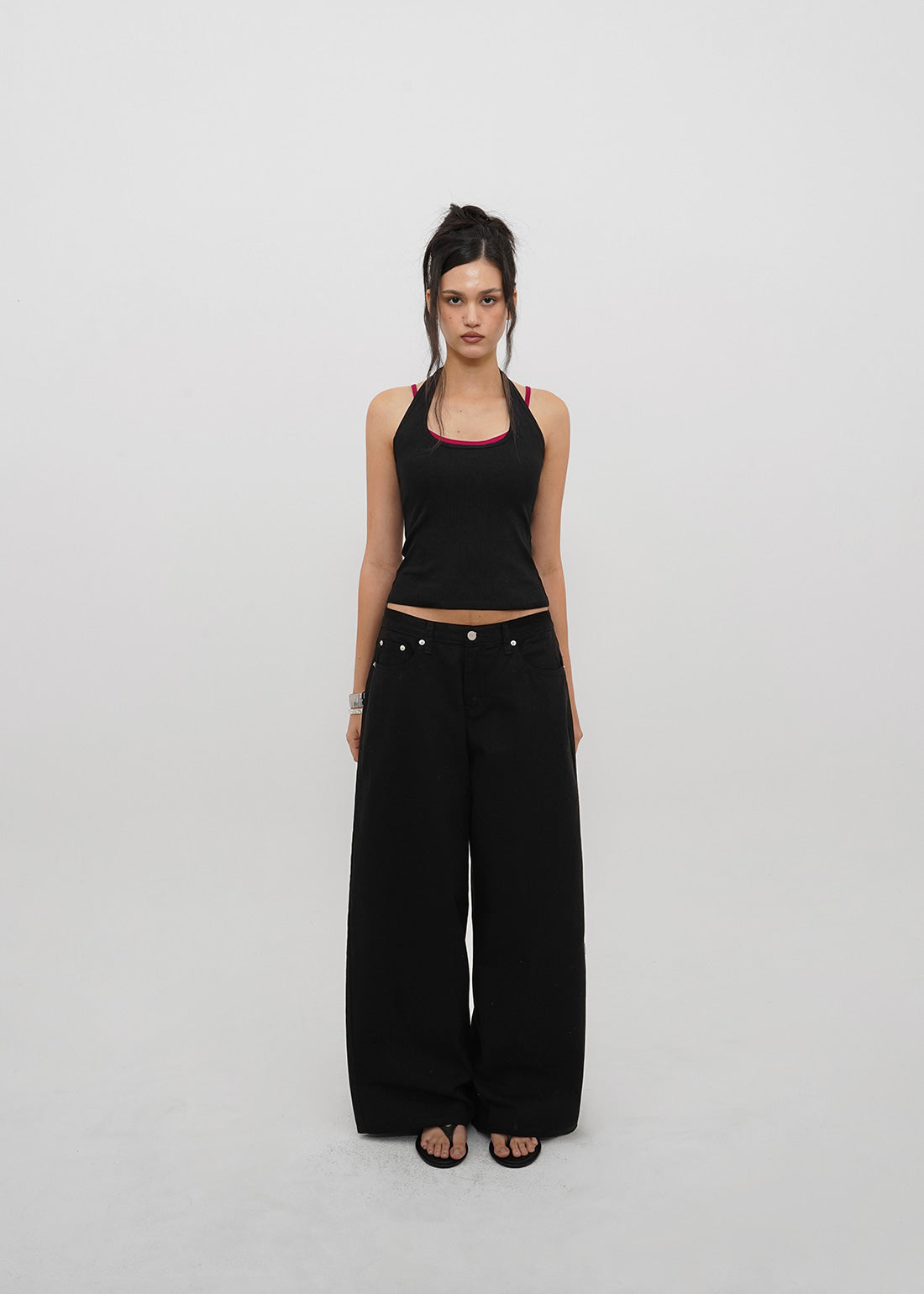 LOW WIDE COTTON PANTS - 2 COLORS 11