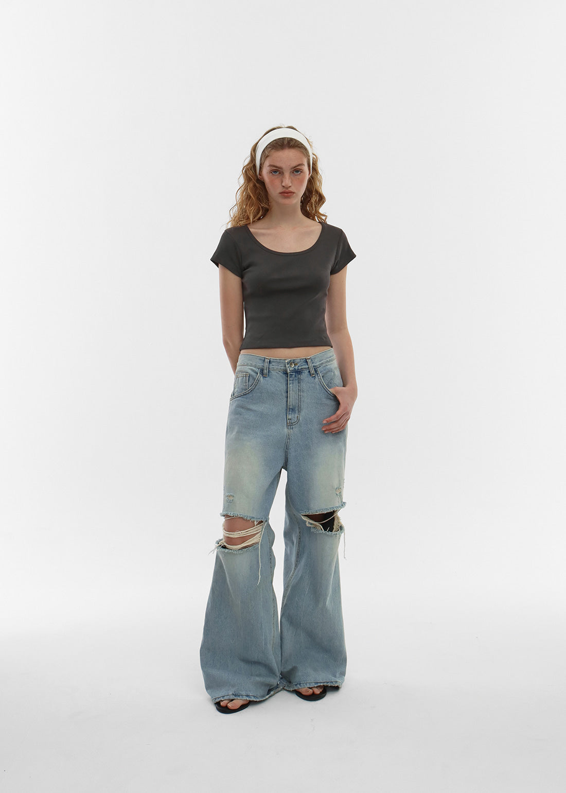 COOL STANDARD U-NECK CROP SHORT SLEEVE TEE 10
