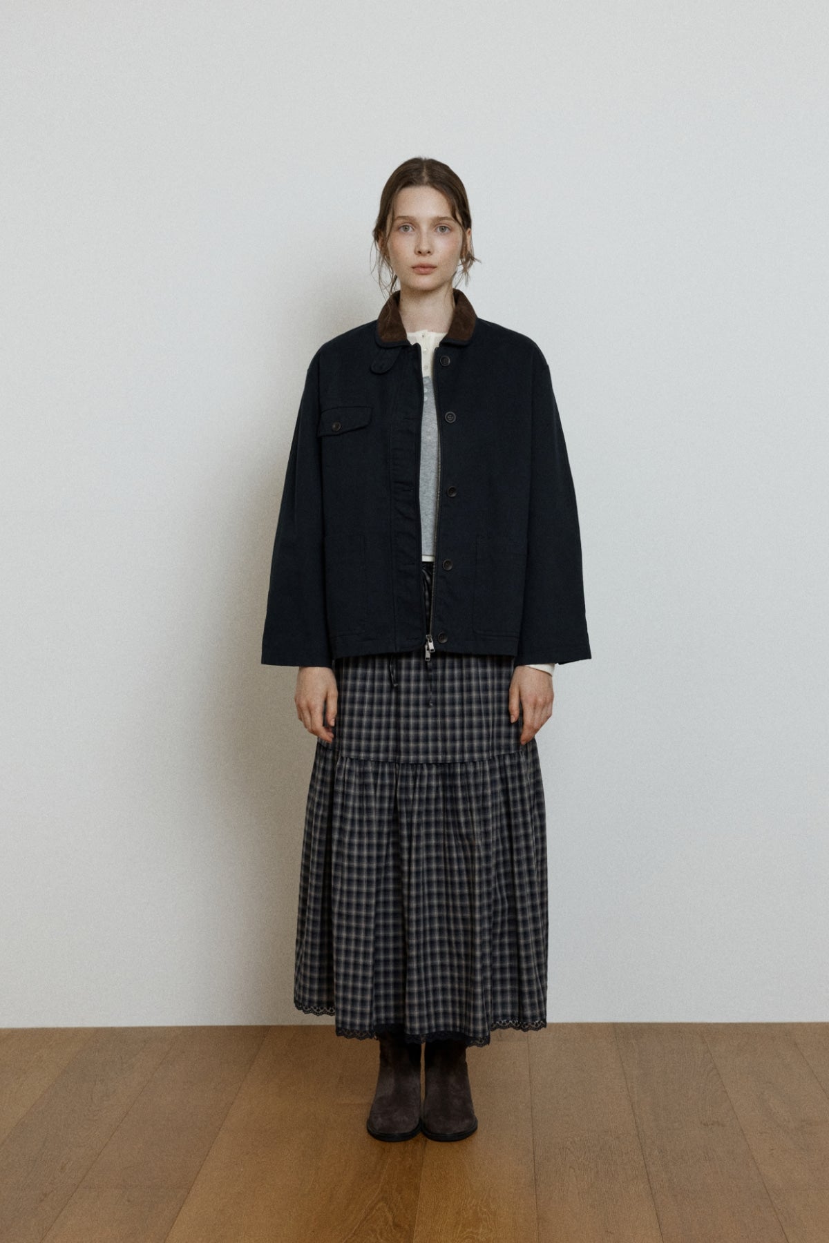 【YOONA同款】 CORDUROY COLLAR WORK JACKET